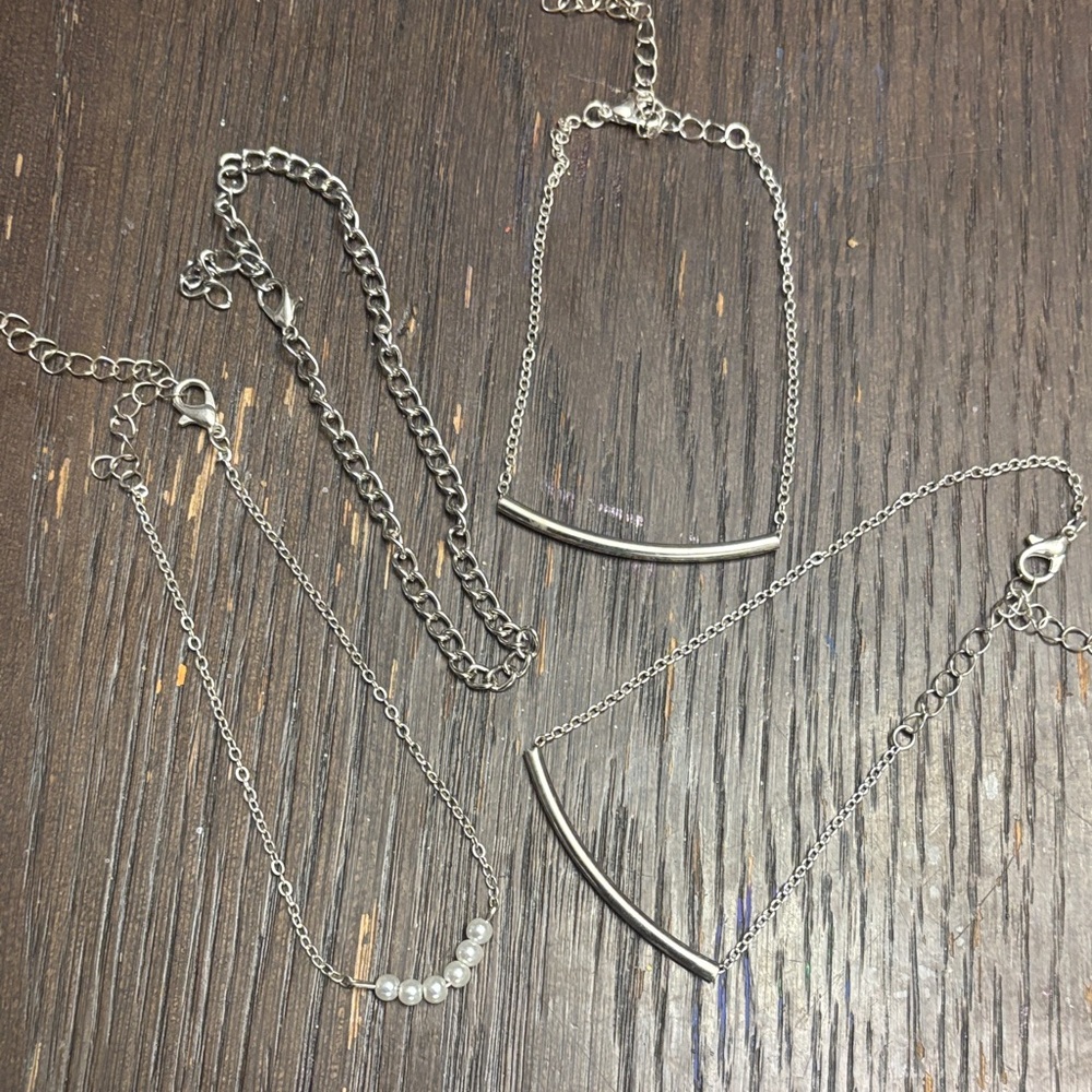 Elegant Silver Color Anklet Set